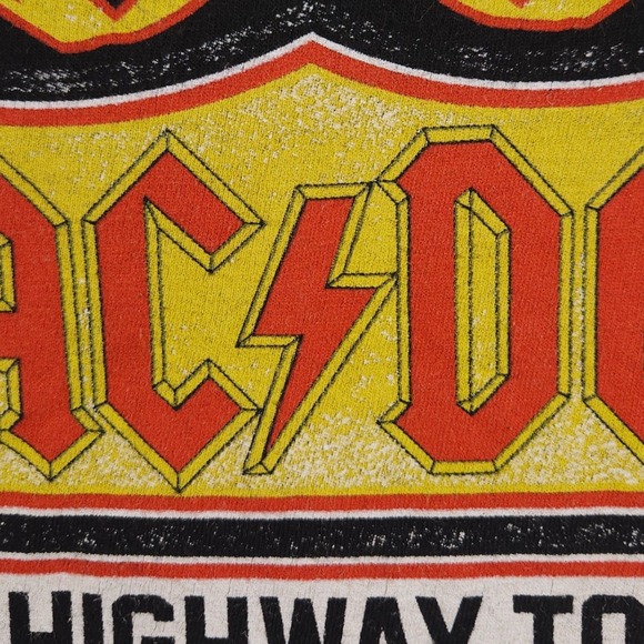 AC/DC Highway To Hell T-Shirt Men's 2XL Black Flames Graphic Rock Band Tee - Picture 3 of 7